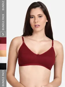 shyaway Pack of 5 Cotton Cut & Sew Everyday  Bra