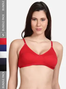 shyaway Pack of 5 Cotton Cut & Sew Everyday Bra