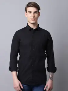 Majestic Man Men Black Slim Fit Pure Cotton Casual Shirt