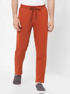 Sweet Dreams Men Orange Solid Track Pants