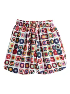 SWEET ANGEL Girls Printed Loose Fit Cotton Shorts
