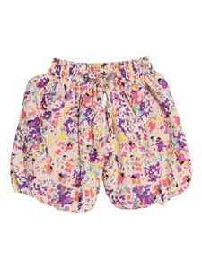 SWEET ANGEL Girls Printed Cotton Loose Fit Shorts