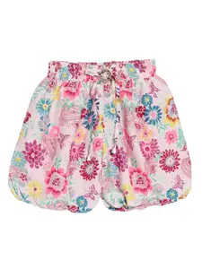 SWEET ANGEL Girls Floral Printed Loose Fit Shorts