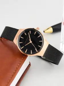 French Connection Women Black Dial & Black Bracelet Style Straps Analogue Watch- FCN00021F