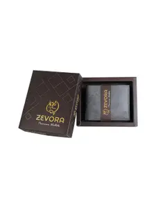ZEVORA Men Textured Leather Two Fold Wallet