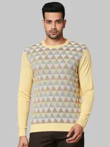 Raymond Men Yellow & Grey Pullover