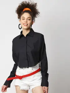 Remanika Women Blue Custom Tailored Fit Casual Shirt