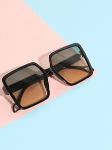 HAUTE SAUCE by  Campus Sutra HAUTE SAUCE by Campus Sutra Women Mirrored Lens Oversized Sunglasses with Polarised Lens