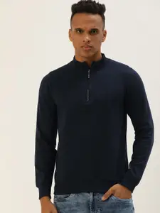 ARISE Men Navy Blue Solid Sweatshirt