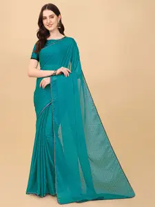 Indian Fashionista Blue Art Silk Tussar Saree