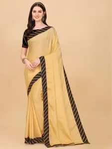Indian Fashionista Yellow & Black Silk Saree