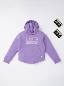 Ed-a-Mamma Girls Printed Hooded Sweatshirt