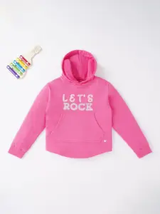 Ed-a-Mamma Girls Printed Hooded Sweatshirt