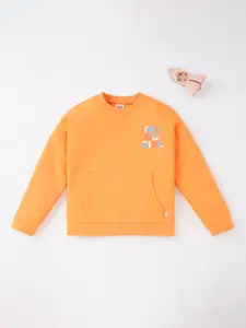 Ed-a-Mamma Girls Cotton Mustard Sweatshirt