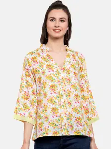PATRORNA Women Multicoloured Comfort Floral Printed Casual Shirt