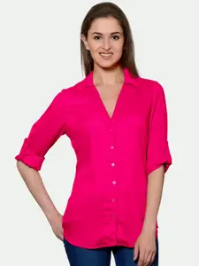 PATRORNA Women Pink Comfort Casual Shirt