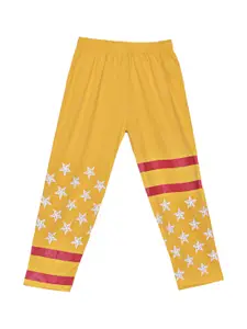 SWEET ANGEL Boys Yellow Printed Stripe Straight-Fit Track Pants