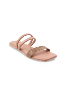 Mochi Women Open Toe Flats