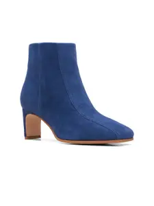 Clarks Women Blue Solid Regular Boots