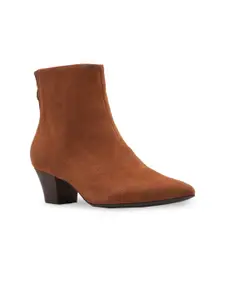 Clarks Women Brown Solid Ankle Regular Boots