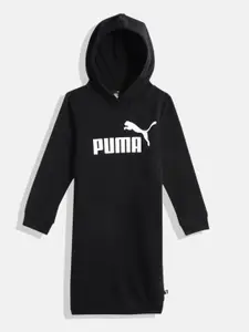 Puma Girls Regular Fit Essential Logo Hooded Jumper Dress