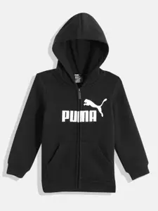 Puma Boys Brand Logo Print Hooded Sweatshirt