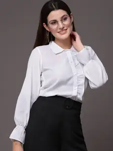 Selvia Women White Formal Shirt
