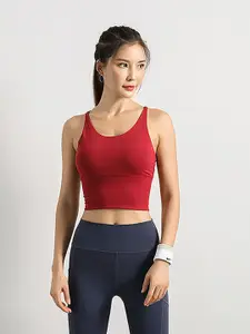 JC Collection Red Lightly Padded Sports Bra