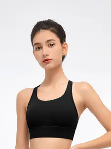 JC Collection Solid Lightly Padded Sports Bra