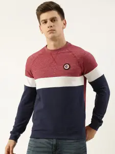 Peter England Men Colourblocked Sweatshirt