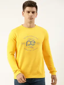 Peter England Men Printed  Typography Sweatshirt