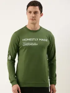 Peter England Men Typography Printed Sweatshirt