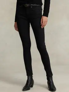 Polo Ralph Lauren Women Black High-Rise Stretchable Jeans