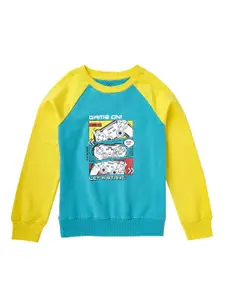 Cub McPaws Boys Blue Cotton Printed Sweatshirt