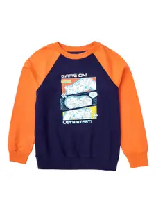 Cub McPaws Boys Navy Blue Cotton Printed Sweatshirt