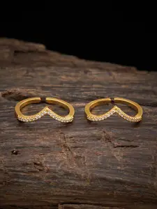 Kushal's Fashion Jewellery Gold-Plated & White Cubic Zirconia Toe Ring