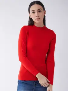 RVK Women Red Pullover Sweater