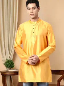 TATTVA Men Yellow Thread Work Kurta
