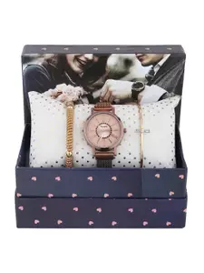FLUID Women Copper Watch & Jewellery Gift Set FL-Watch Gift Set-30