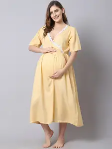 Shararat Maternity Wrap Maxi Nightdress