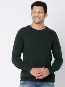 SPYKAR Men Green Pullover Sweater