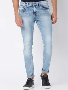 SPYKAR Men Blue Slim Fit Low-Rise Heavy Fade Jeans