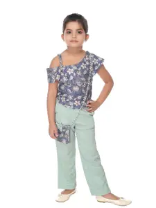 Nottie Planet Girls  Printed Top with Palazzos