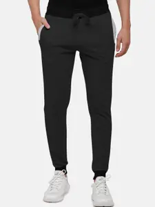 MADSTO Men Grey Solid Cotton Joggers