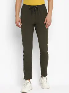 FURO by Red Chief Men Olive-Green Solid Cotton Track Pant
