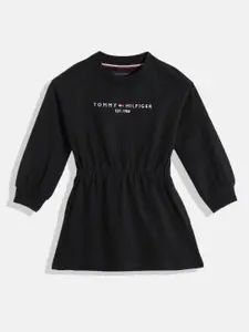 Tommy Hilfiger Girls Embroidered Detail Pure Cotton A-Line Dress