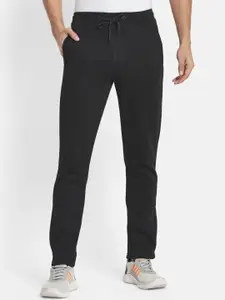 Octave Men Black Solid Cotton Track Pants