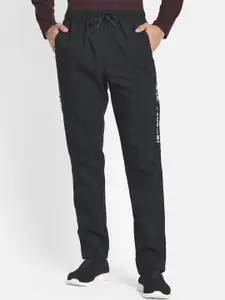 Octave Men Black Solid Cotton Track Pants