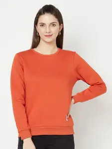 EDRIO Women Rust Sweatshirt