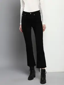 Calvin Klein Jeans Women Black Bootcut High-Rise Clean Look Jeans